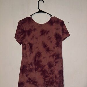 Tie-Dye Short Sleeve Top From Pink.